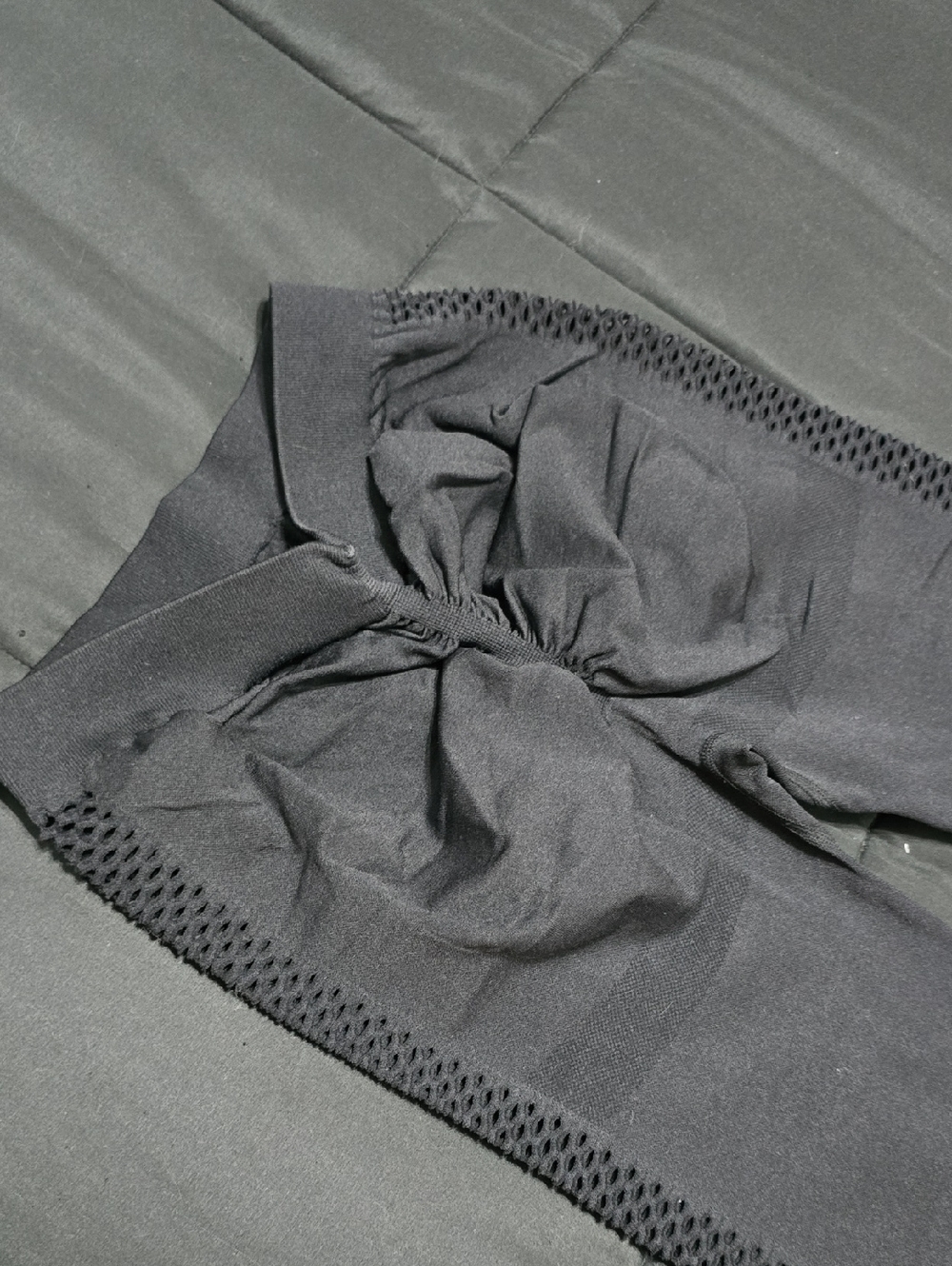 Women's Black Mesh Cutout Leggings